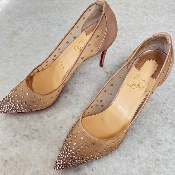 Christian Louboutin Shoes Christian Louboutin Diamond Crystal Mesh